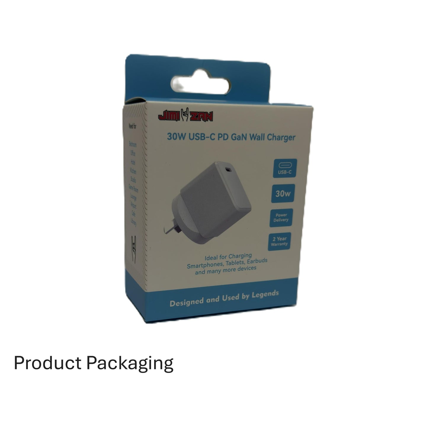 30W USBC PD GAN Wall Charger - White