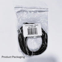 4 in 1 Cable USB-C to USB-C with connectors for USB-A and Lightning