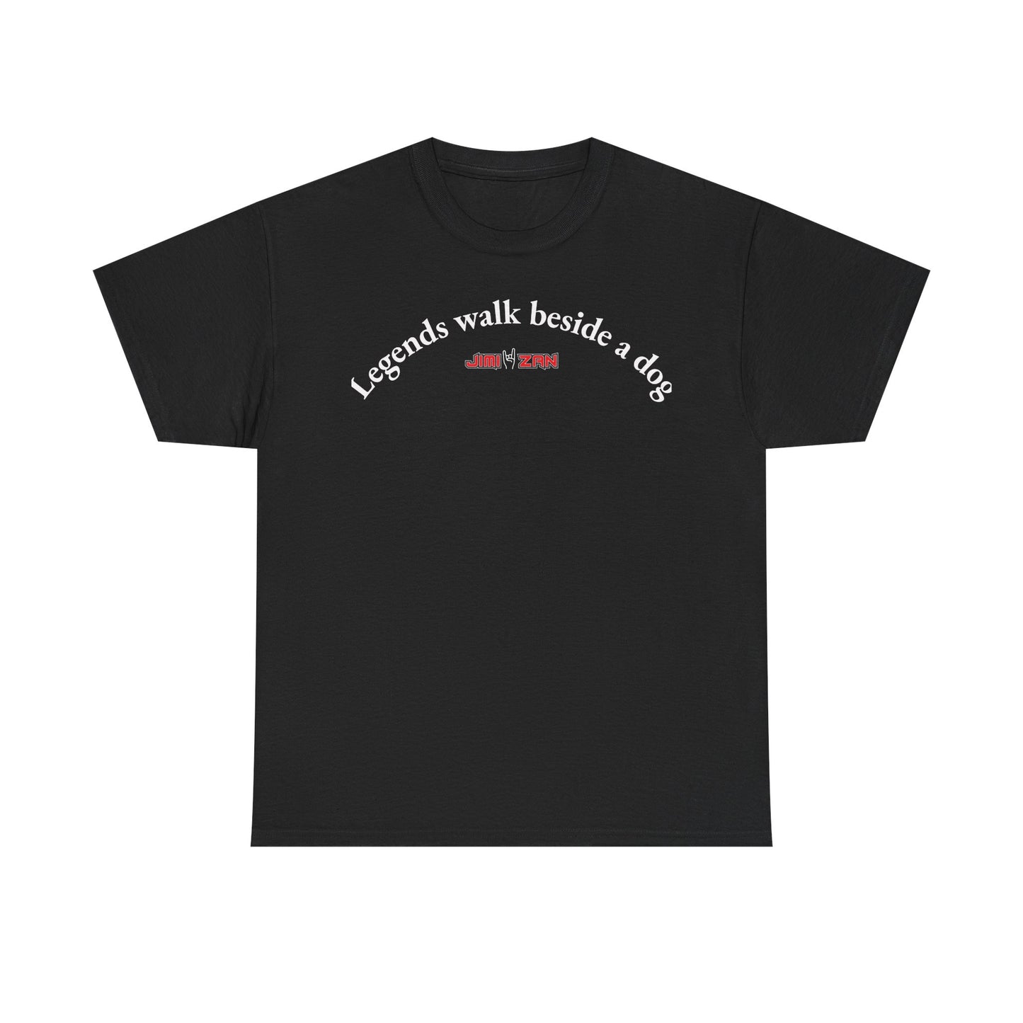 Other - Legends walk beside a dog - T‑Shirt – Black