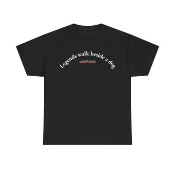 compare product Other - Legends walk beside a dog - T‑Shirt – Black