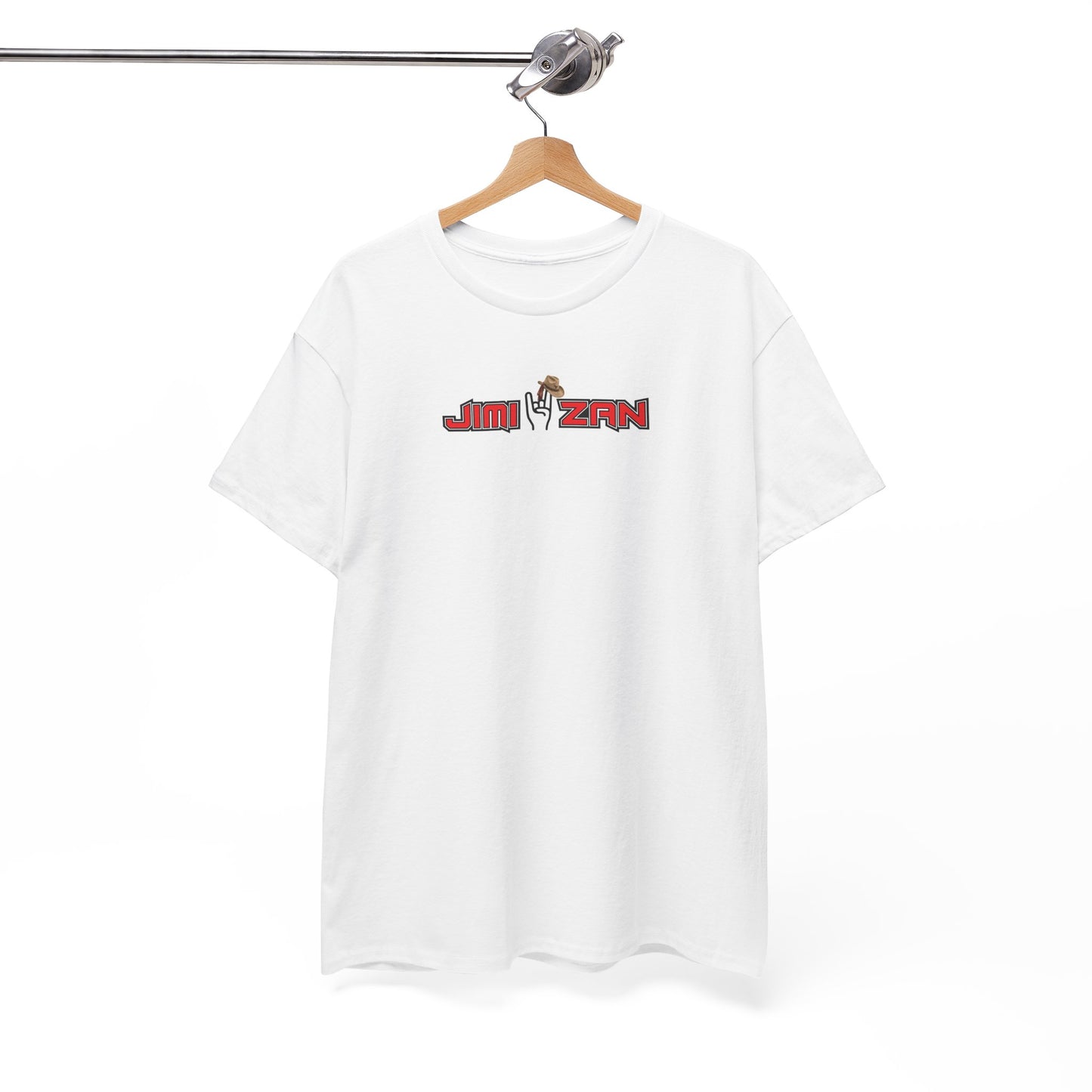 Classic - Jimi Zan Hat Logo T‑Shirt – White