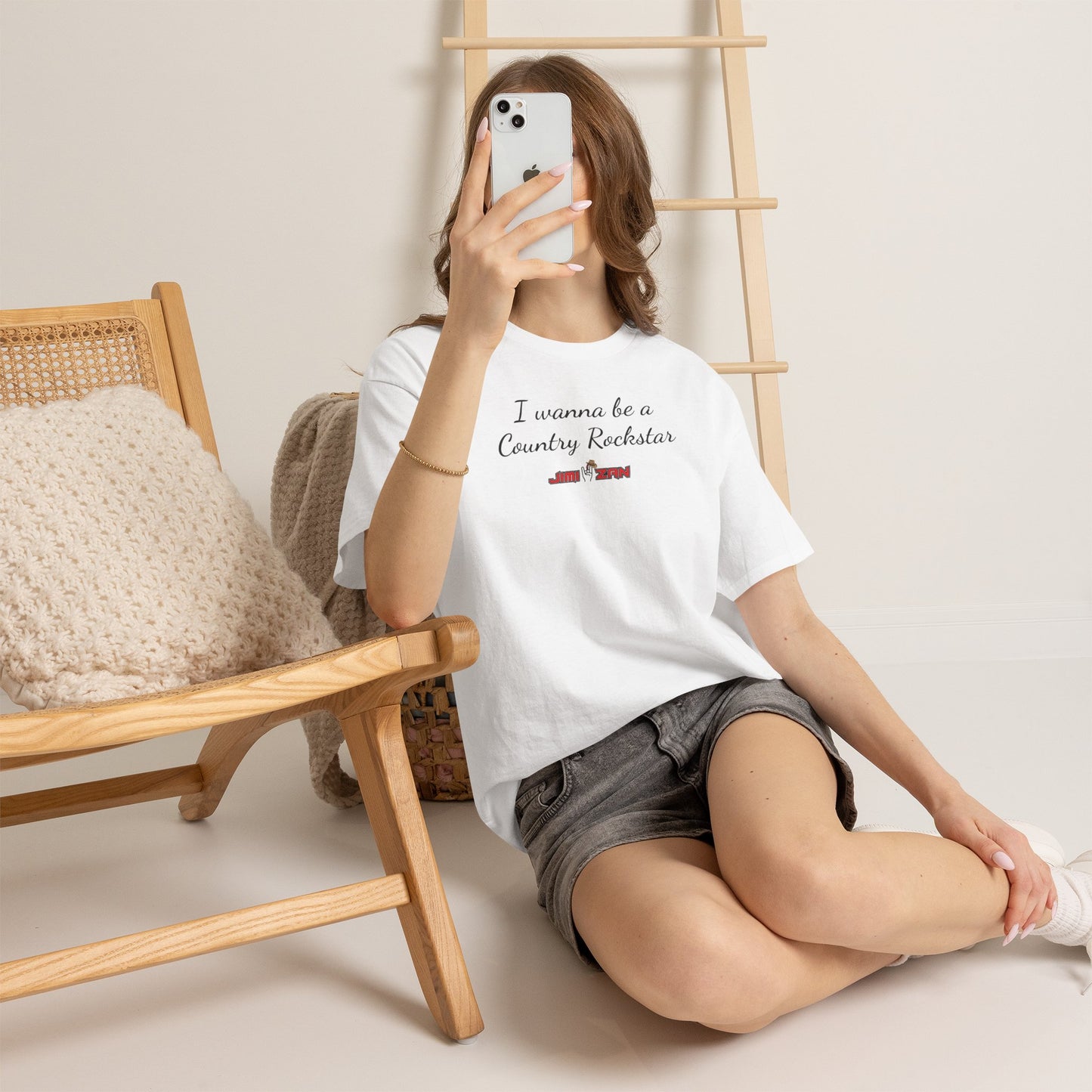 Buzz - I wanna be a Country Rock Star T‑Shirt – White