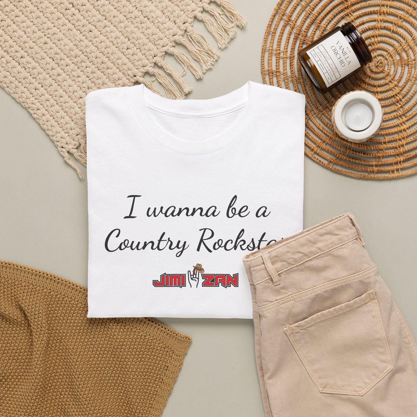 Buzz - I wanna be a Country Rock Star T‑Shirt – White