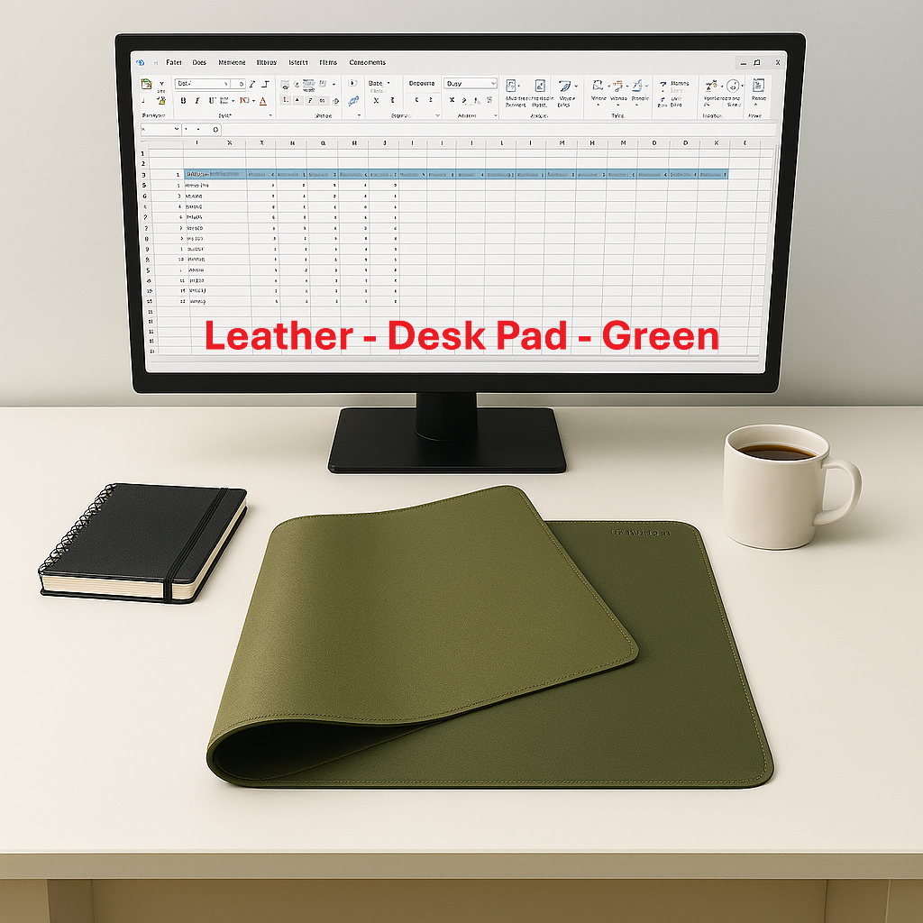 Leather Desk Pad (400x900x2mm) - Green